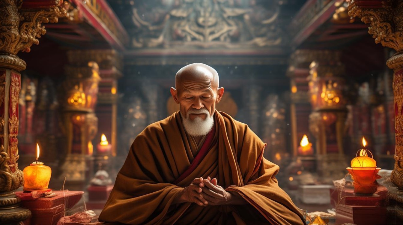 寺庙法师祈福法事