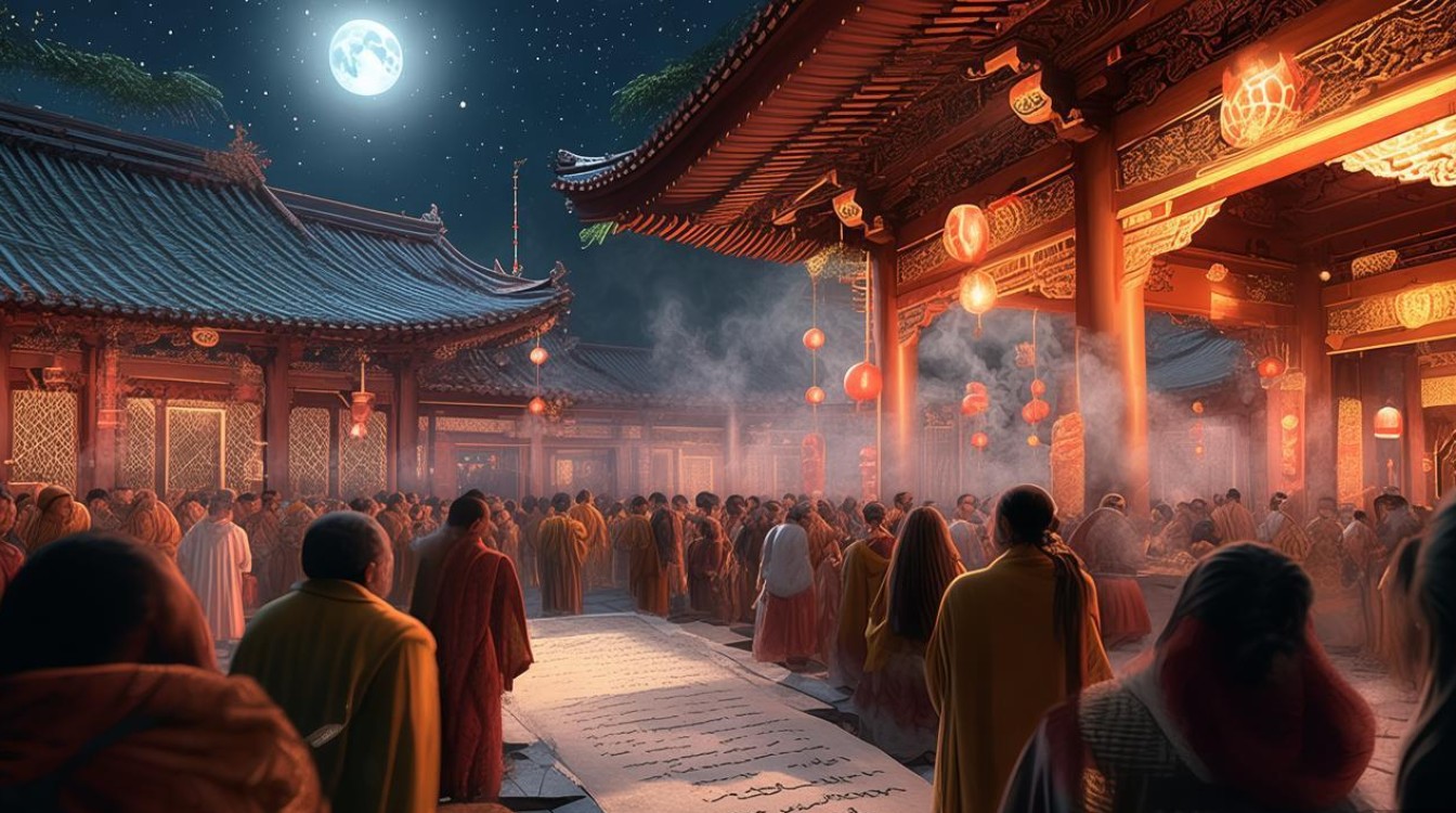 除夕夜寺庙祈福