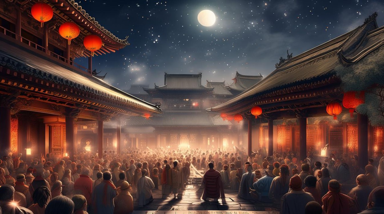 除夕夜寺庙祈福