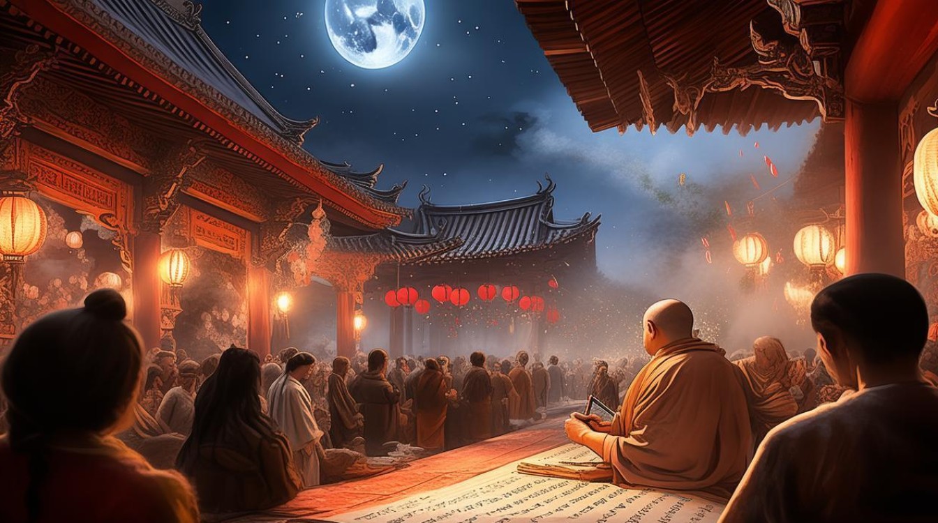 除夕夜寺庙祈福