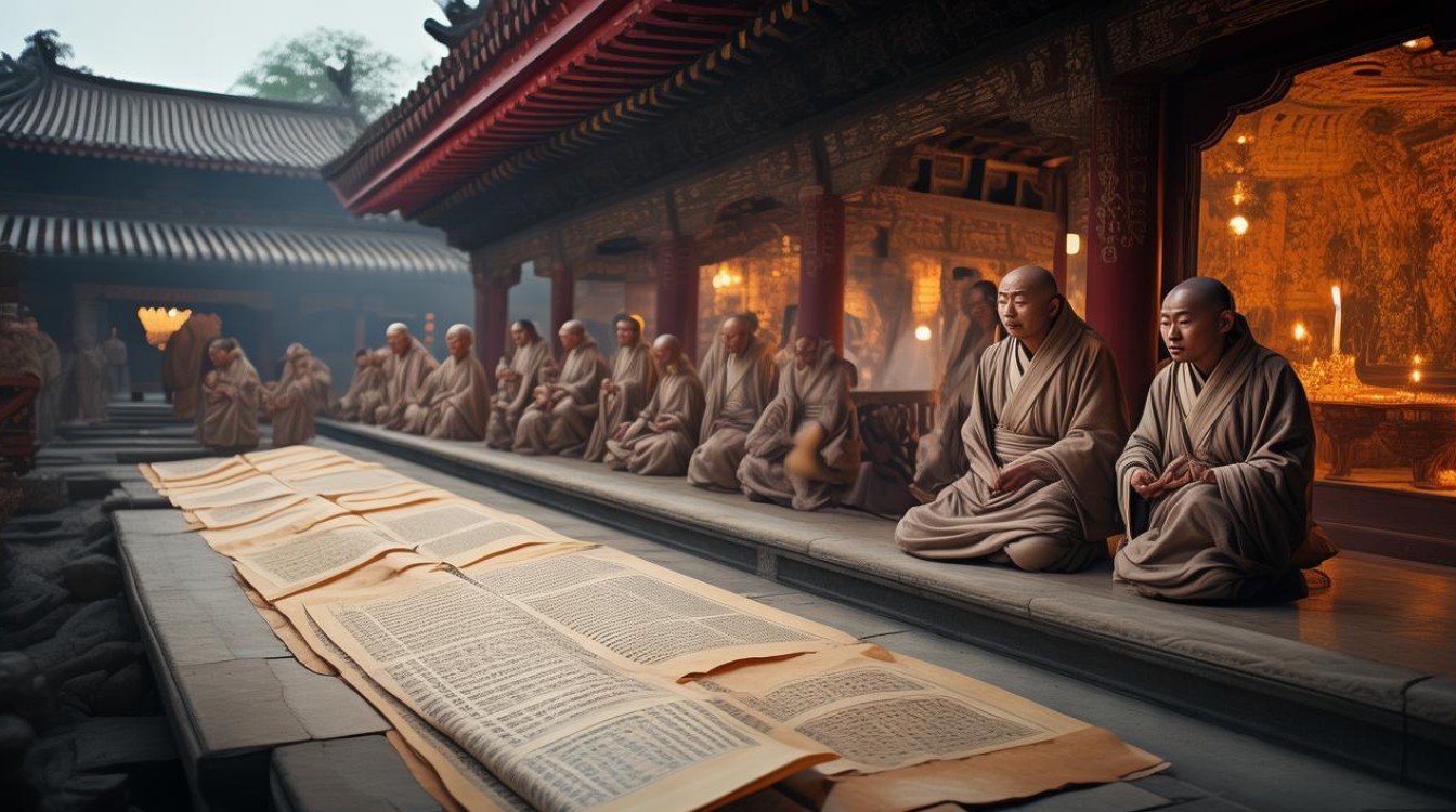 寺庙念地藏经超度