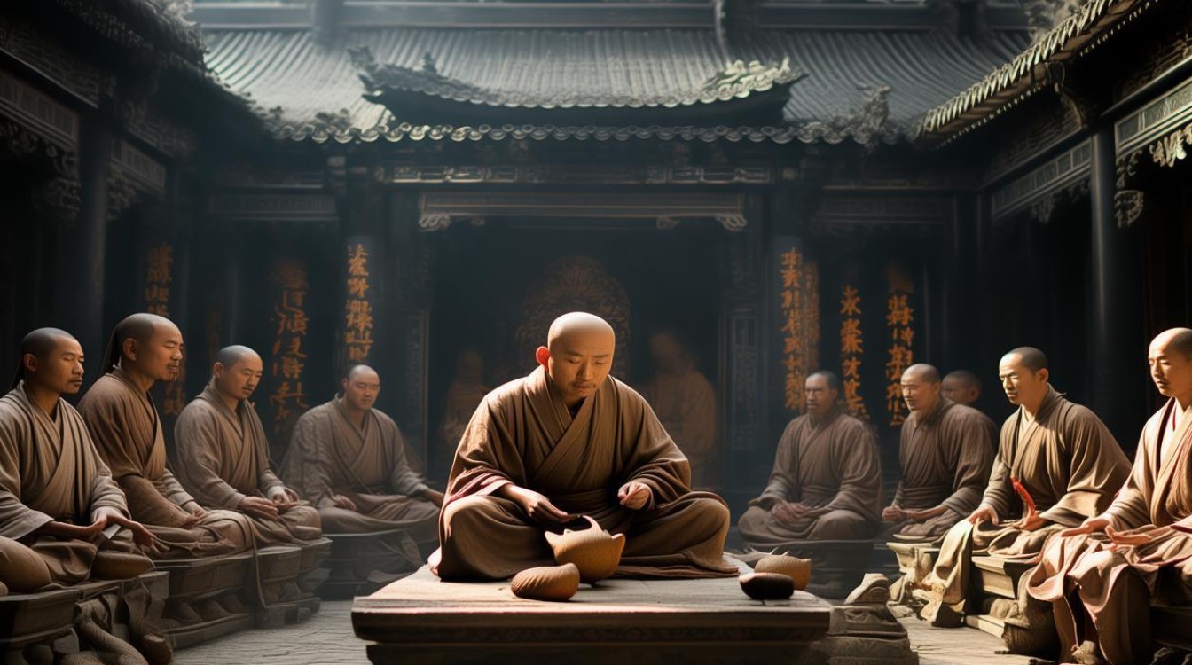 地藏经寺庙僧众木鱼