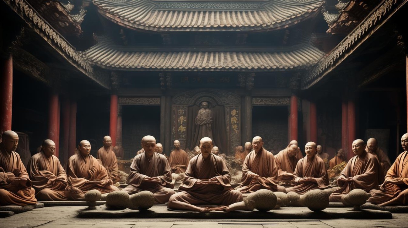 地藏经寺庙僧众木鱼