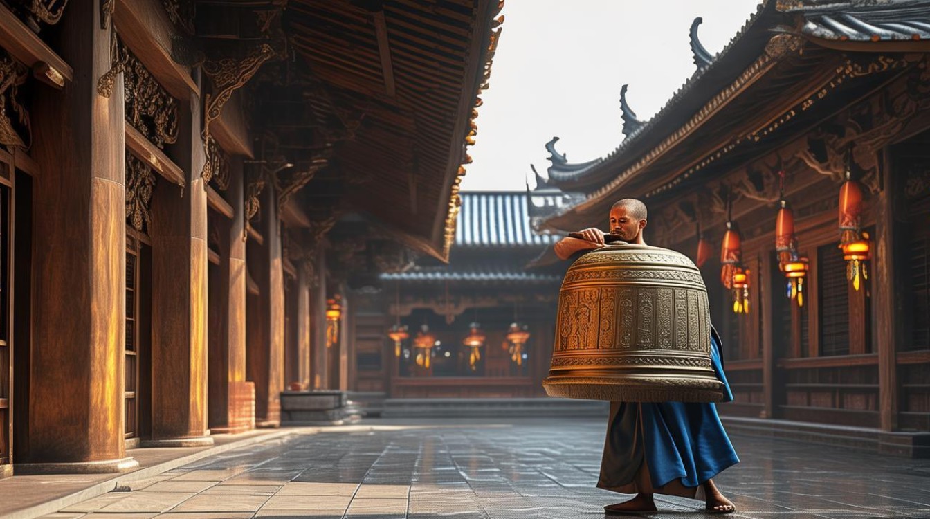 佛教早晚撞钟