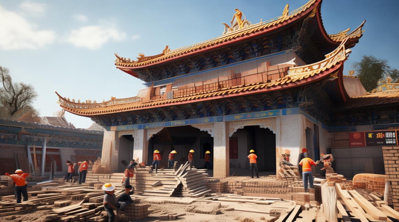 宁晋哪正在修建寺庙