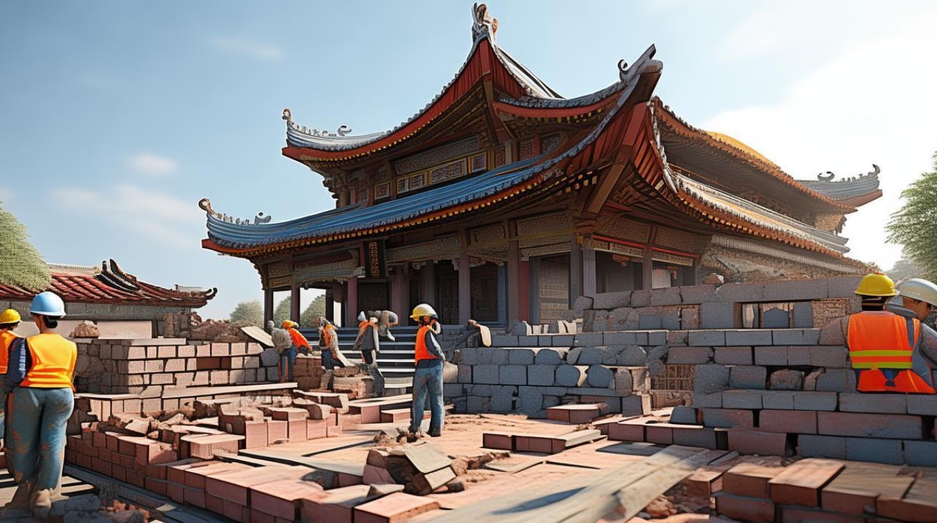 宁晋哪正在修建寺庙