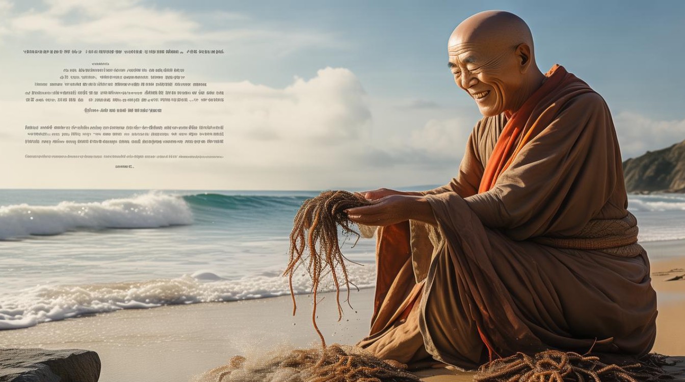 海涛法师放生蚯蚓