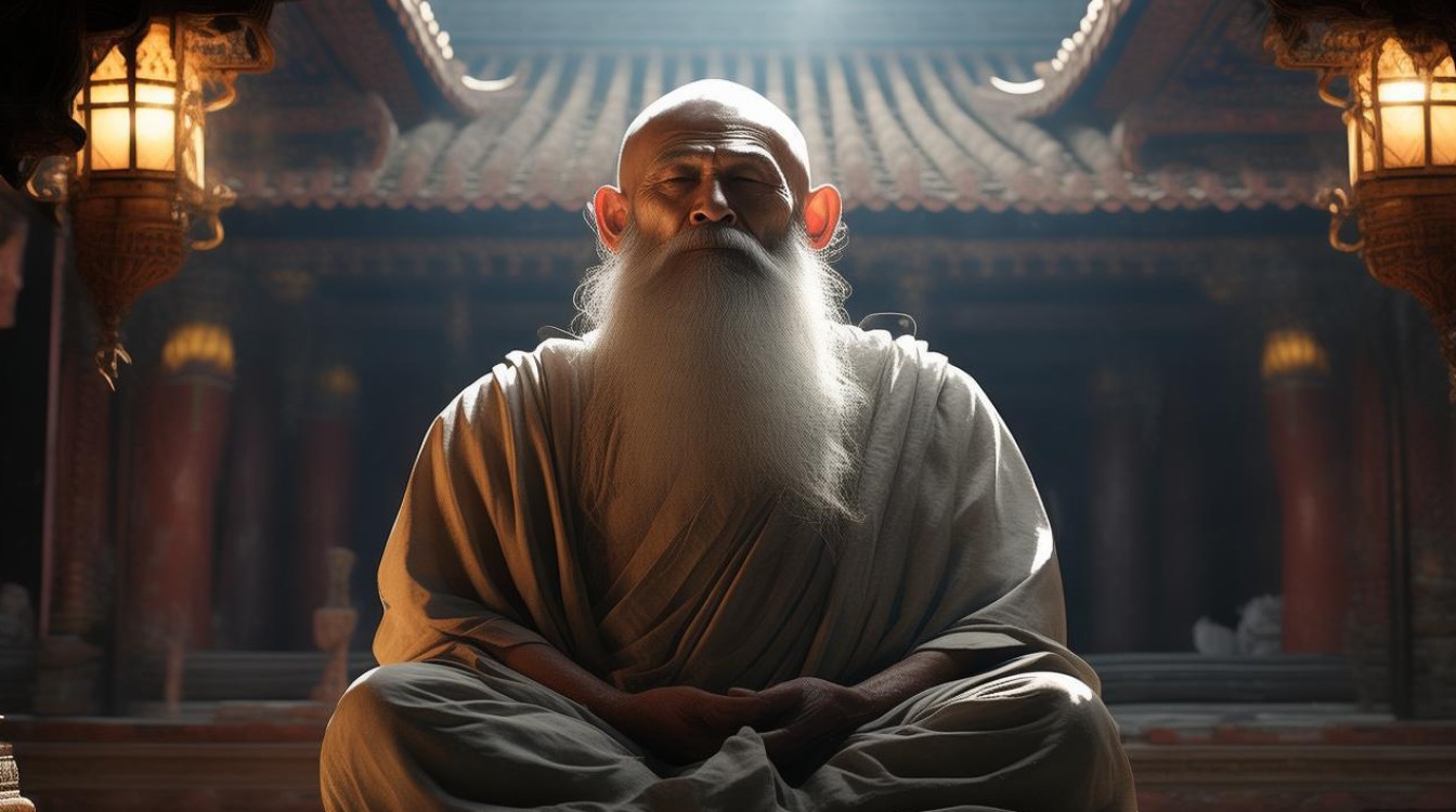寺庙老年僧人的生活