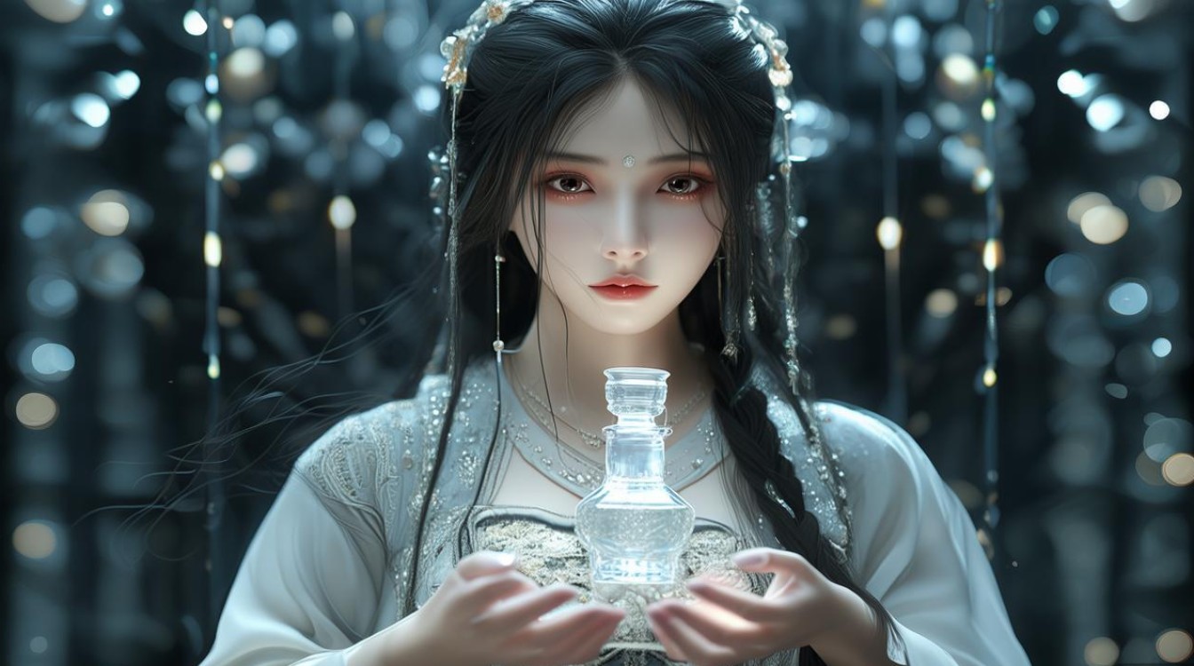 菩萨双手拿瓶