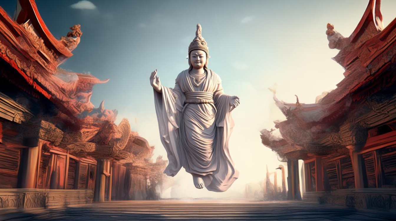 寺庙菩萨空中显形