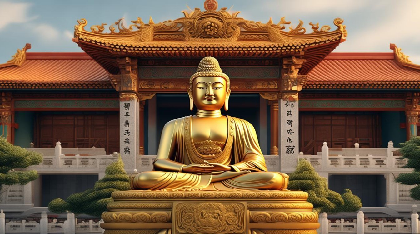 寺庙金地藏王菩萨