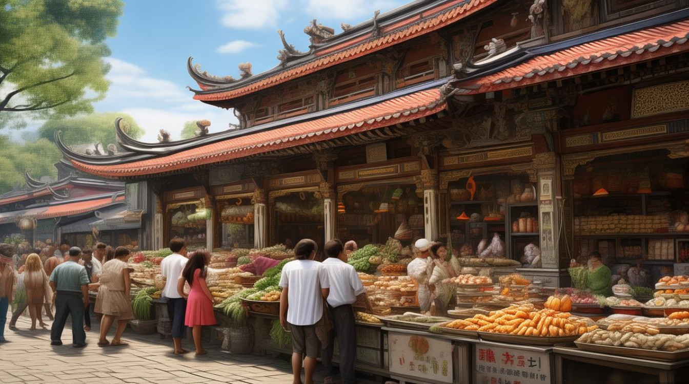 到寺庙买吃的