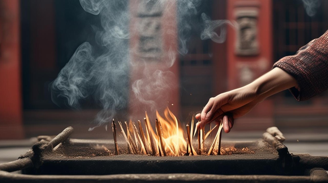 进寺庙把香烧