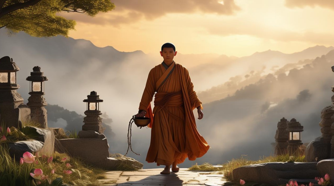 佛教弟子下山