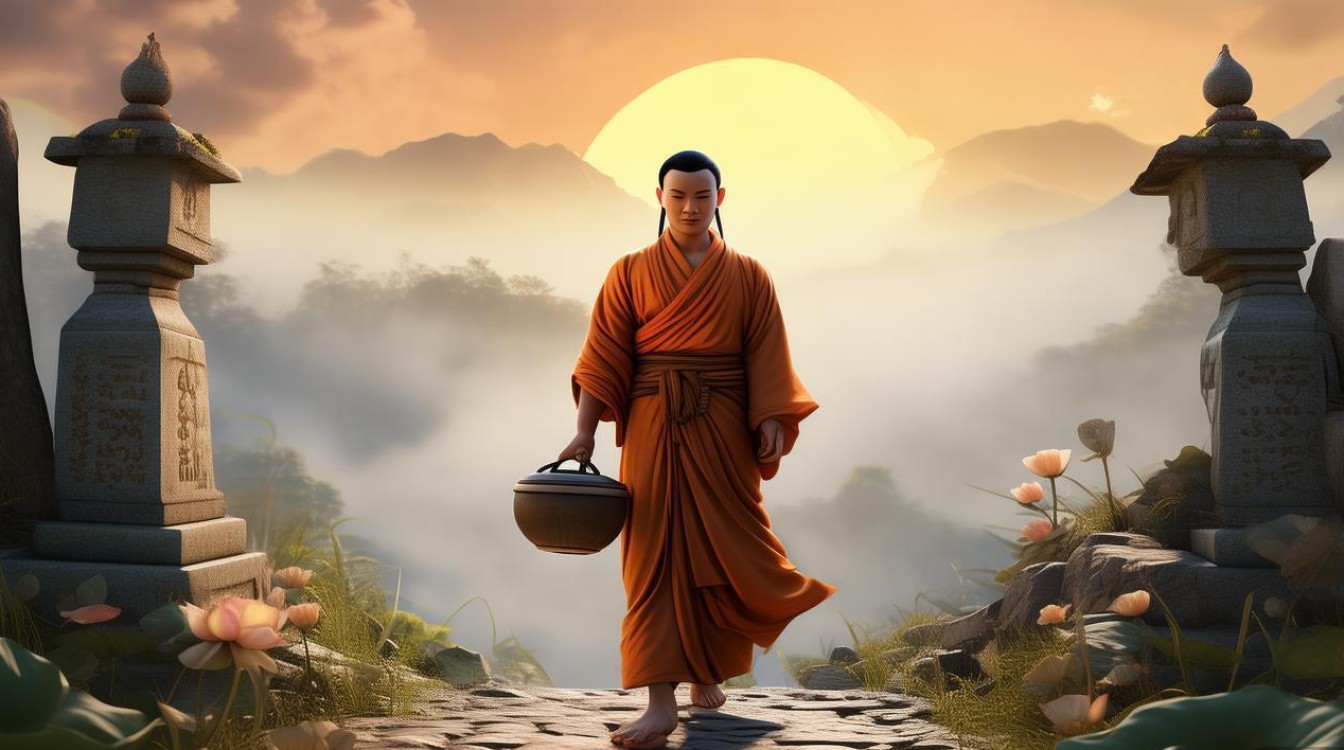 佛教弟子下山