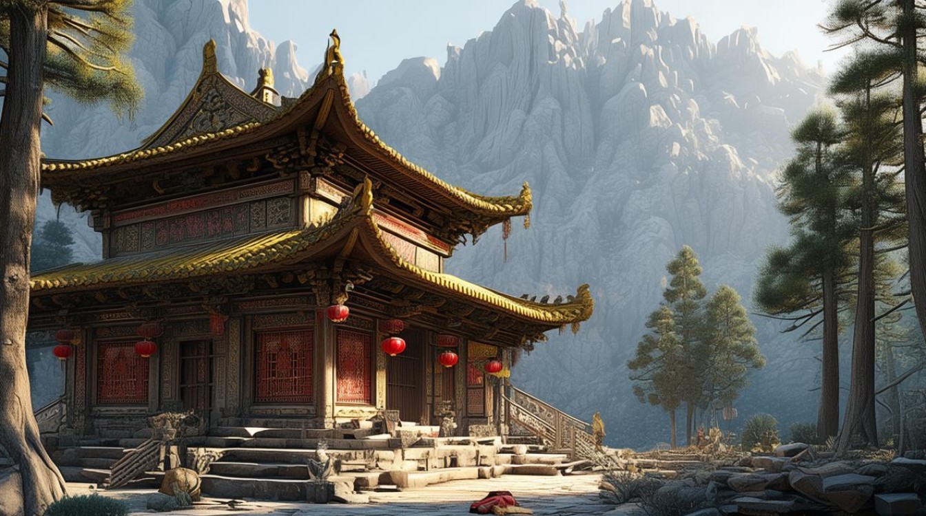 陕西深山里的寺庙