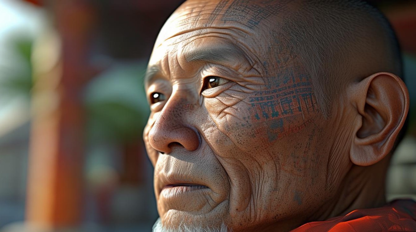脸上佛经法师