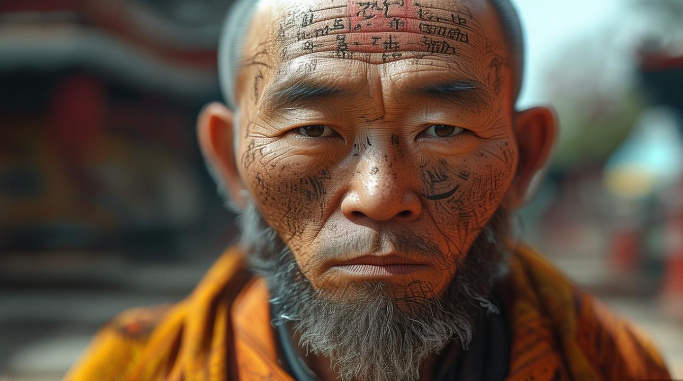 脸上佛经法师