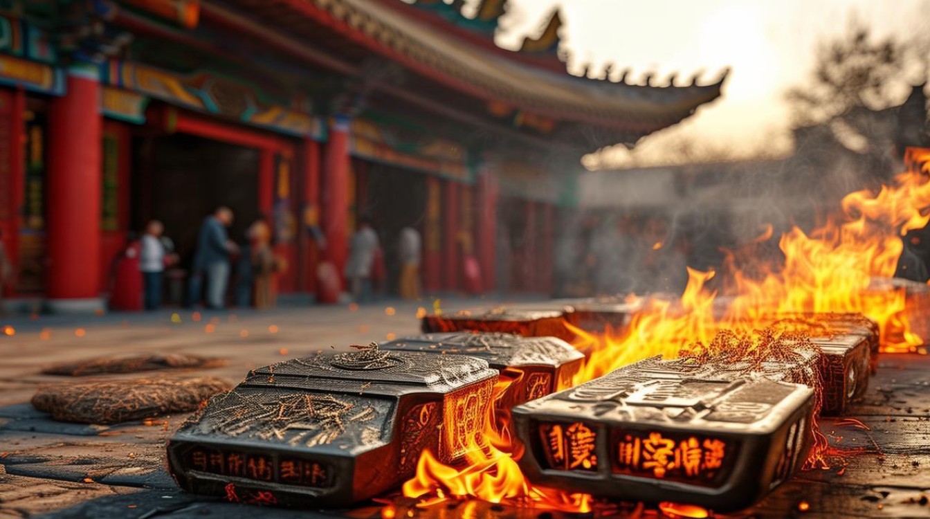 寺庙烧的纸元宝