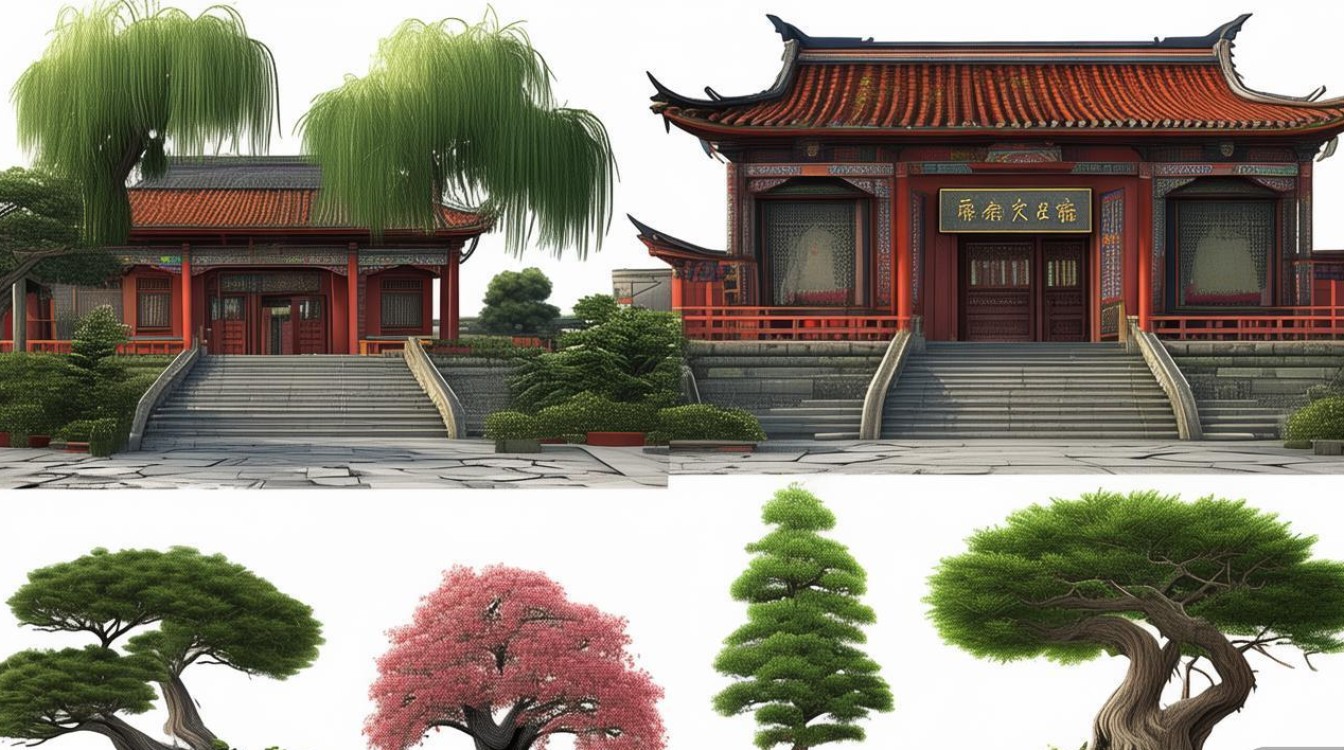 北方寺庙种什么树