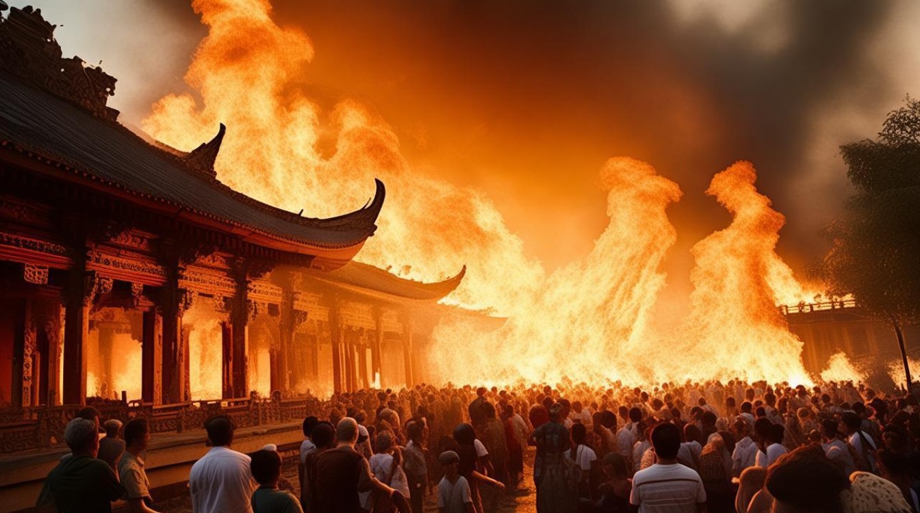 南部县寺庙起火