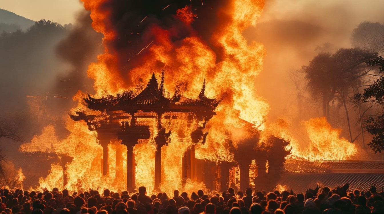 南部县寺庙起火