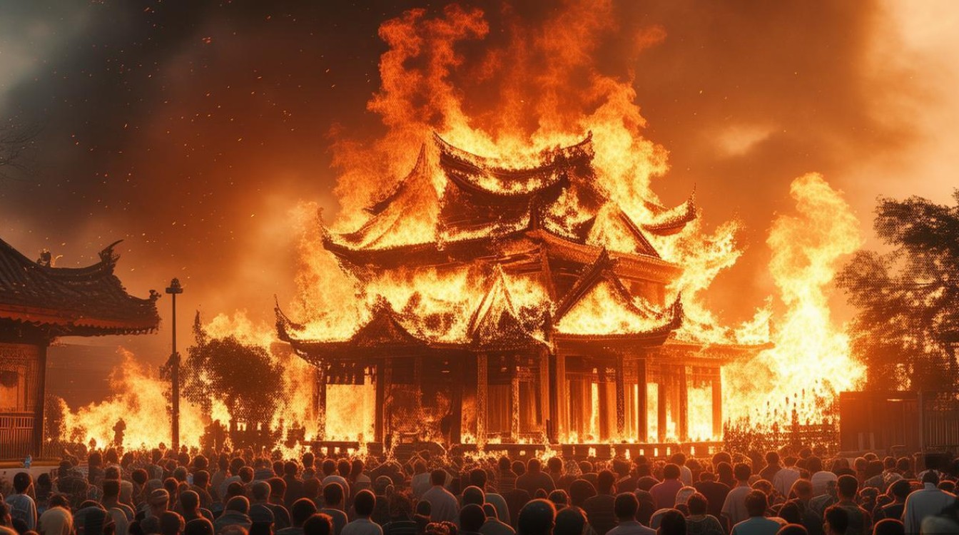 南部县寺庙起火