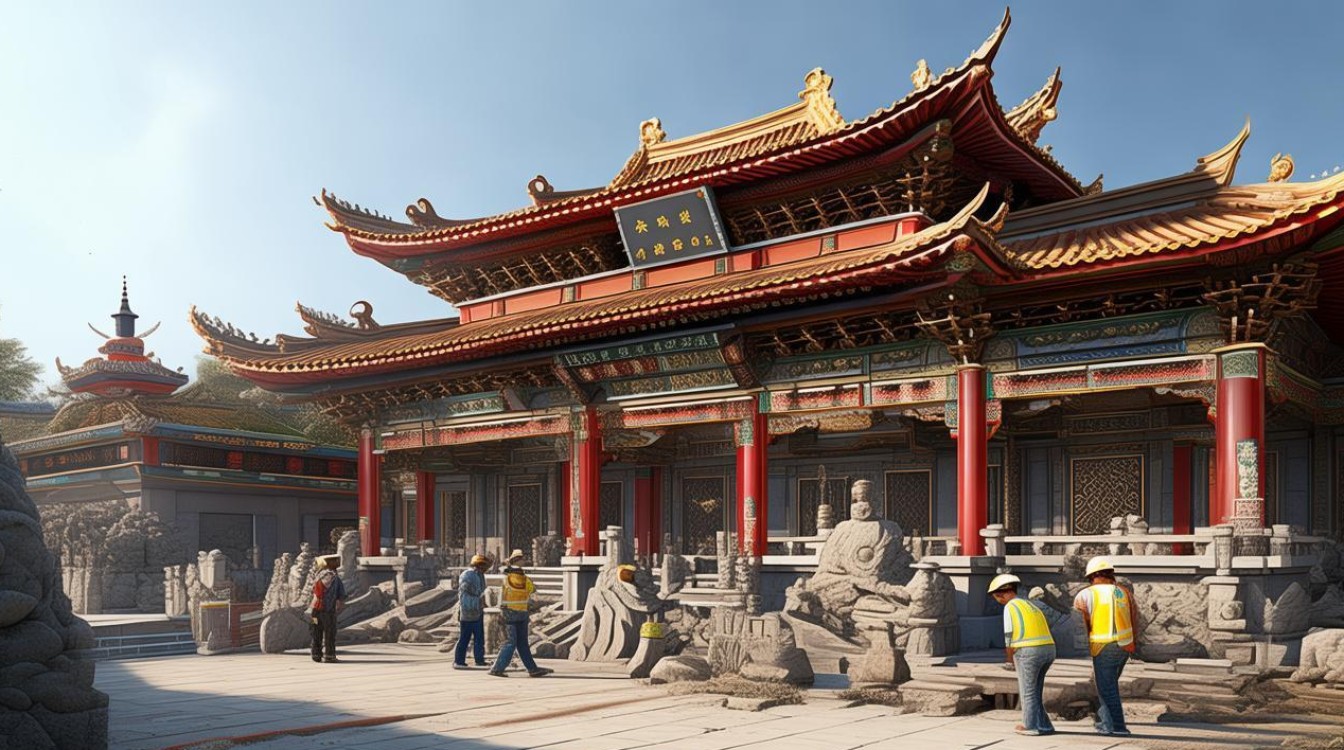 舟山正在做的寺庙