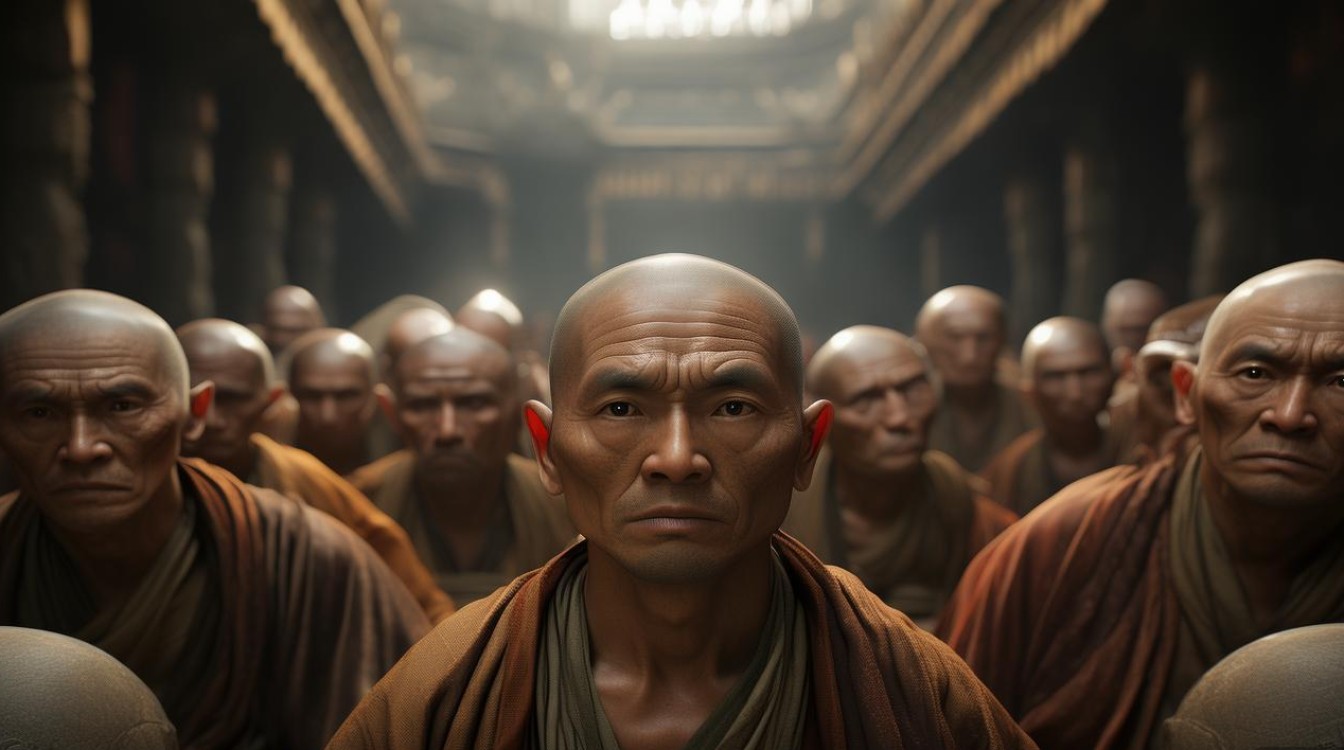 寺庙的和尚不慈悲